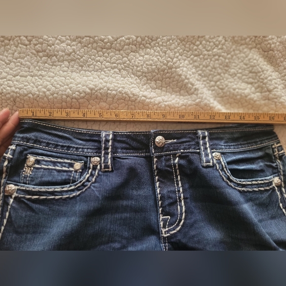 Miss Me Indigo Jeans with Cream Stitching - Picture 6 of 10